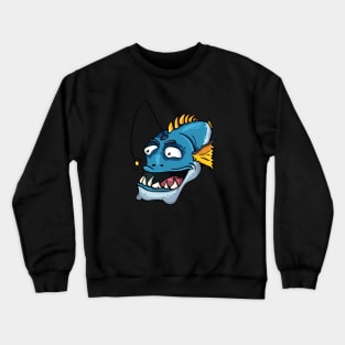 Funny Crazy Fish Crewneck Sweatshirt